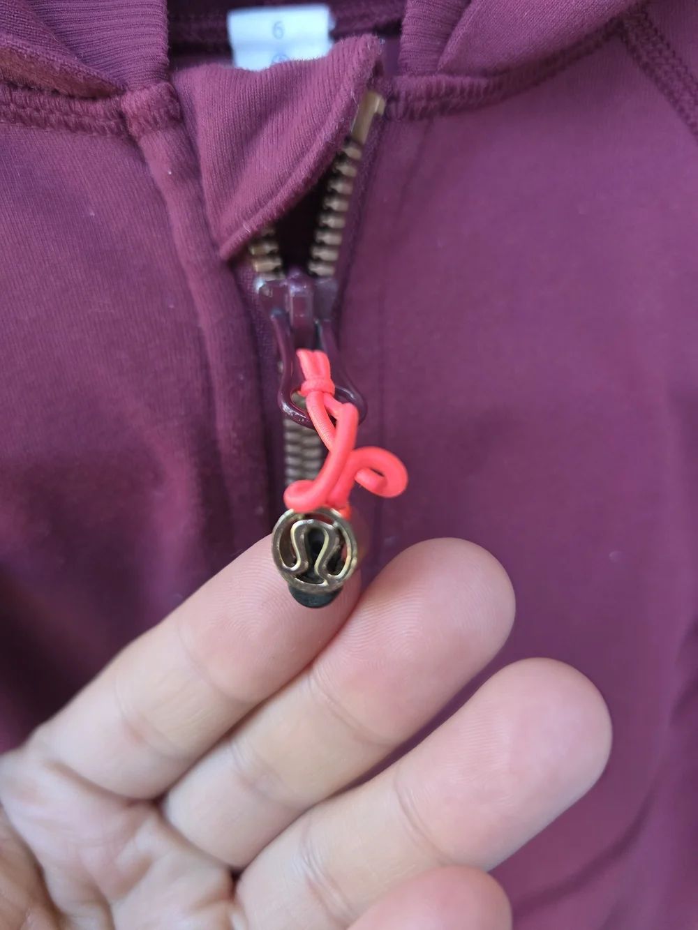 lululemon athletica wine zip-up hoodie